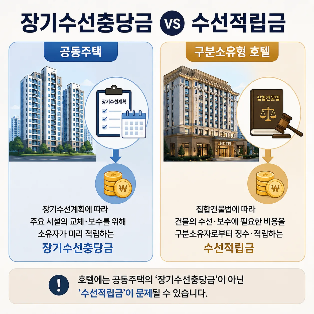 장기수선충당금 수선적립금 차이 및 정의