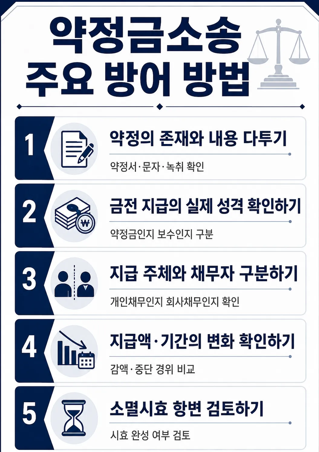 약정금반환 분쟁이라면 주요 방어방법