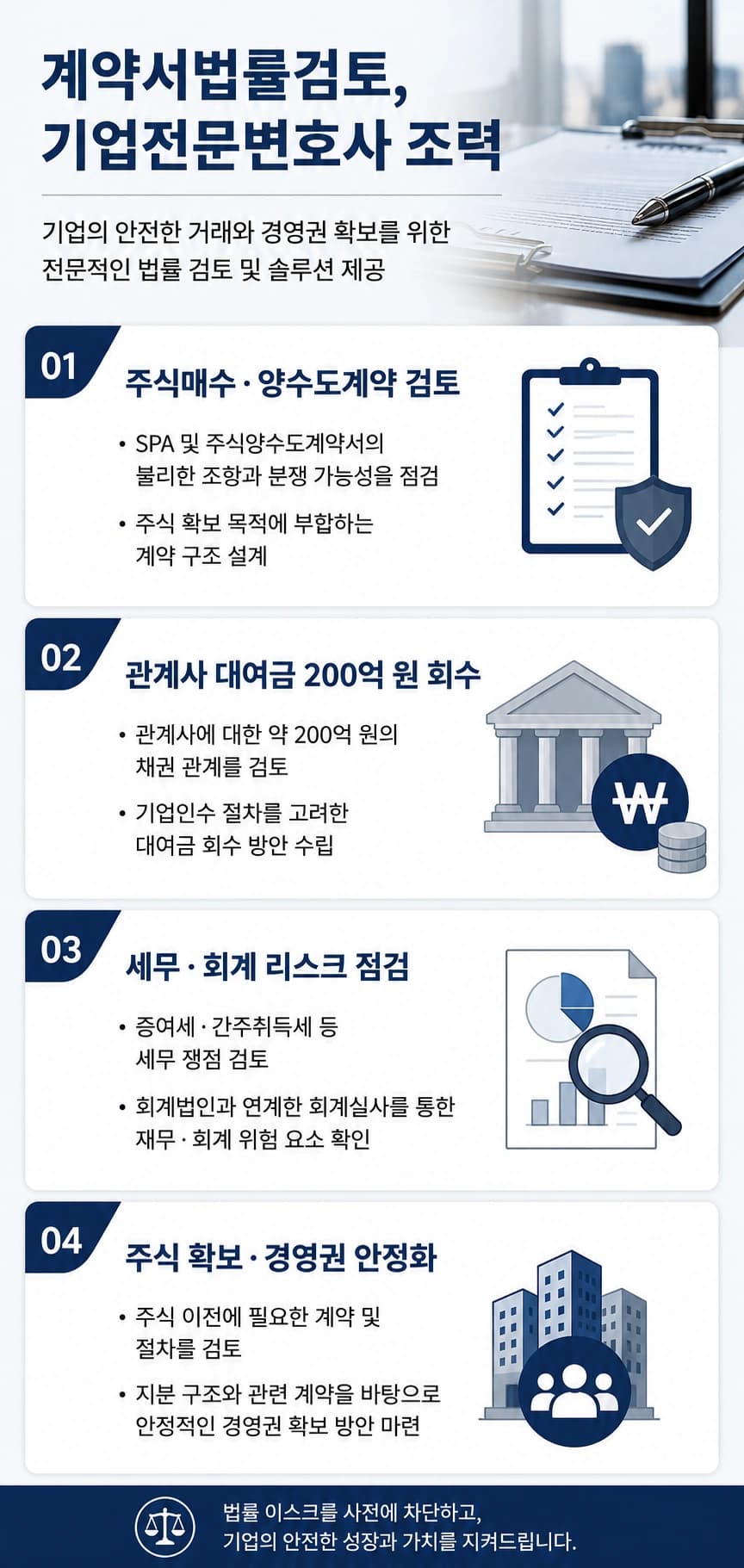 계약서법률검토 과정에서 기업전문변호사의 조력 내용