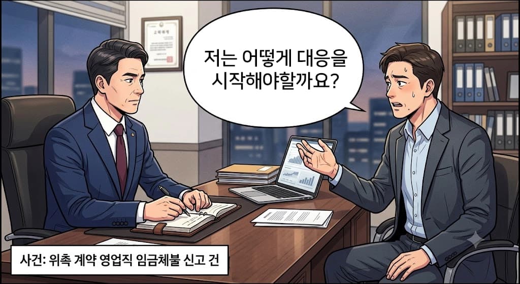 임금체불신고 이후 조사 절차와 기업의 대응 방안을 정리한 이미지