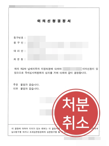 납세처분취소 조세불복변호사 | 사업에서 손 뗀 뒤 부과된 8천만 원 전액 납부 취소